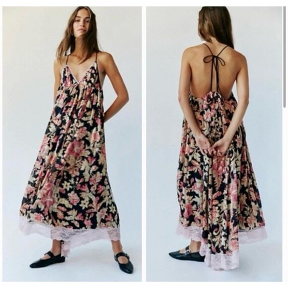 NWT Free People Primmy Printed Maxi Dress M - Picture 1 of 10